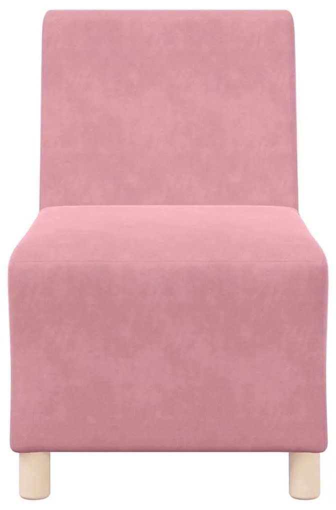 rózsaszín bársony kanapéfotel 55 cm