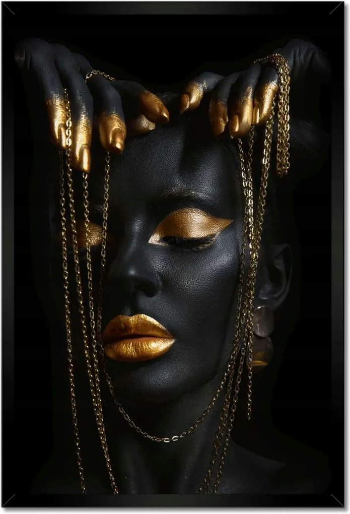 Poszterek keretben 40x60 Arany ékszerek az arcon