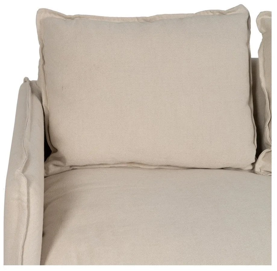 Krémszínű len kanapé 160 cm – Ixia