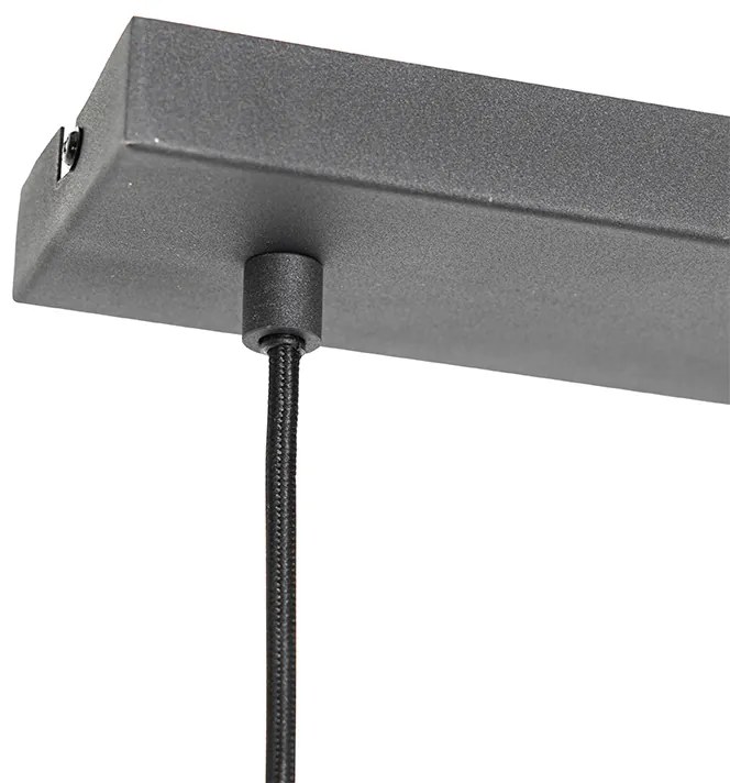 Modern lógólámpa fekete 4-lámpás - Saffira