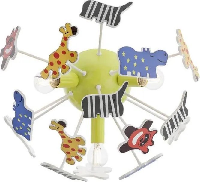 Redo 04-514-Gyermek mennyezeti lámpa SAFARI 3xE14/28W/230V átmérő 41 cm színes