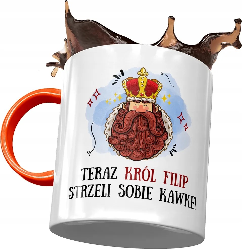 Narancssárga bögre Fülöp Kollégának Ajándék Nyomtatott Fotóval