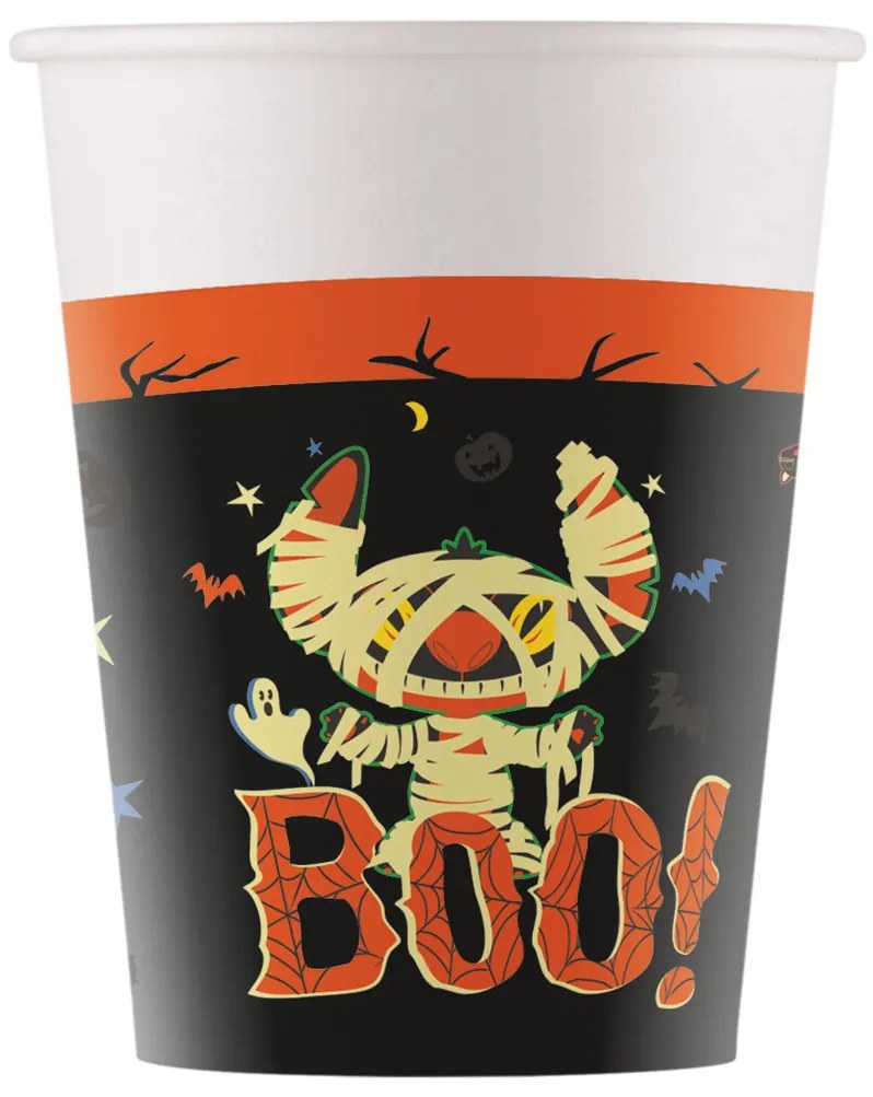 Disney Lilo és Stitch, A csillagkutya Halloween papír pohár 8 db-os 200 ml FSC