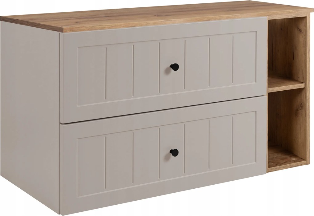 Fürdőszoba szekrény Mosdó Alá 100 kasmír tölgy Mart Mdf frontok gombok