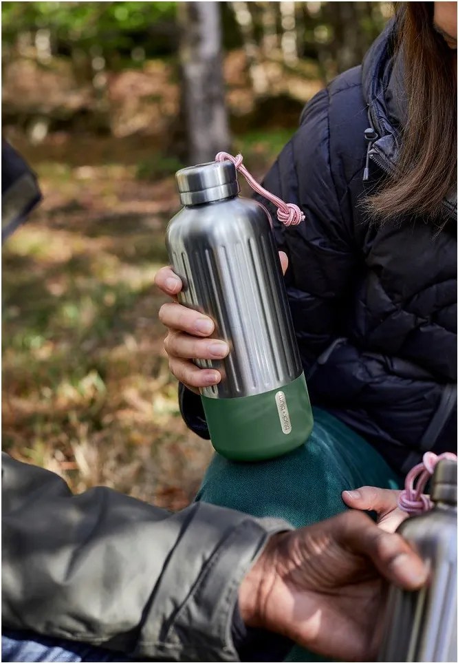 Ezüstszínű rozsdamentes acél termopalack 850 ml Explorer – Black + Blum