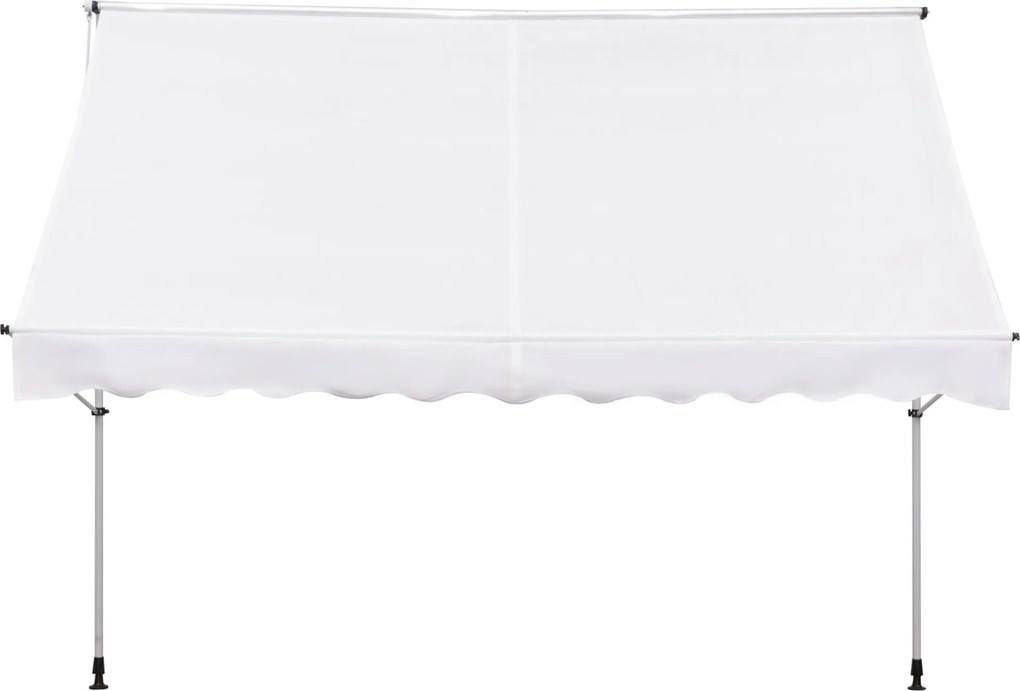Outsunny Retróliható Kézi Napernyő 300x150x170-280 cm Terasz Napernyő Állítható Magasságú Kurblival és Napvédő Funkcióval | Aosom