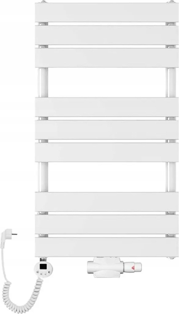 Fürdőszobai víz-elektromos radiátor 900x500 fehér létra dekoratív