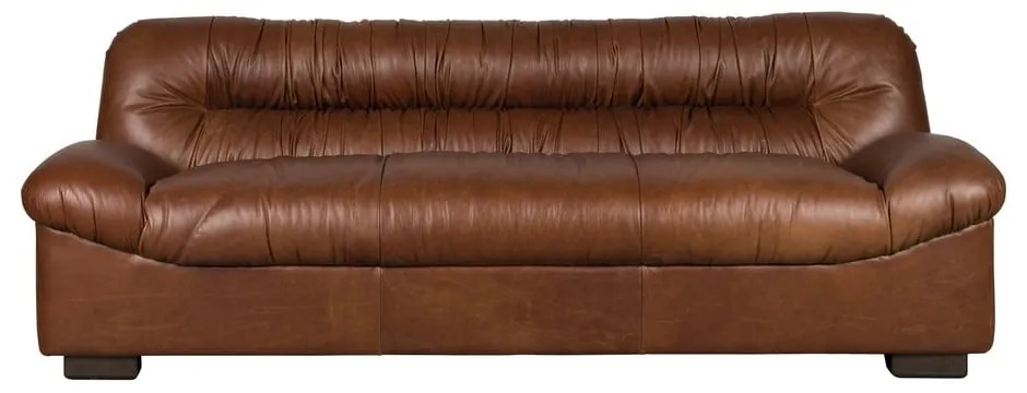 Barna bőr kanapé 214 cm Douglas – Dutchbone