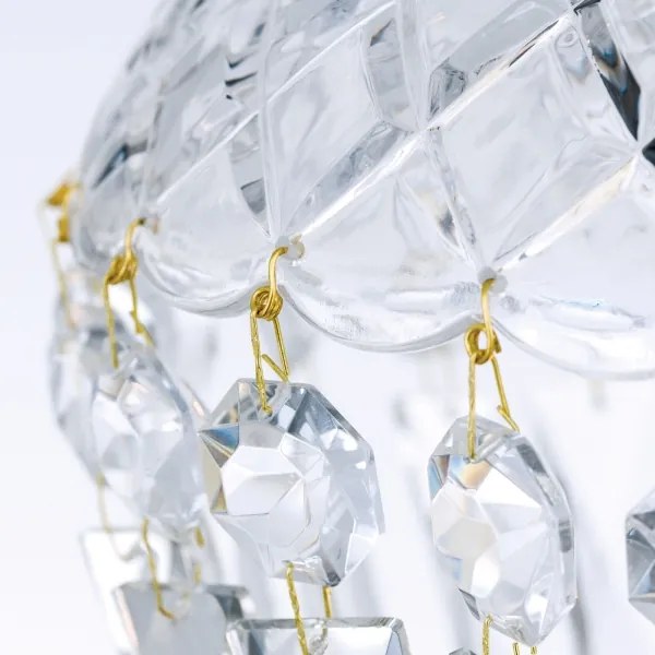 Orion HL 6-1498/1 - Kristály csillár láncon ARILA 1xE27/60W/230V barna/patinás