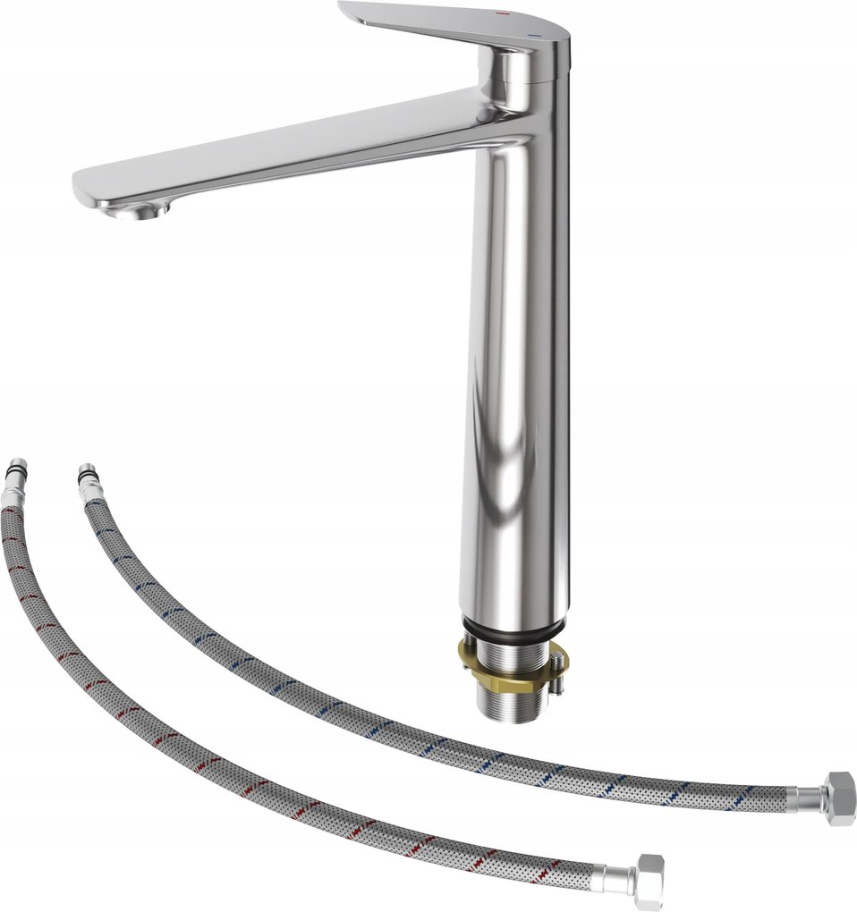 Magasított Mosdó Csaptelep Réz Álló Nave Króm