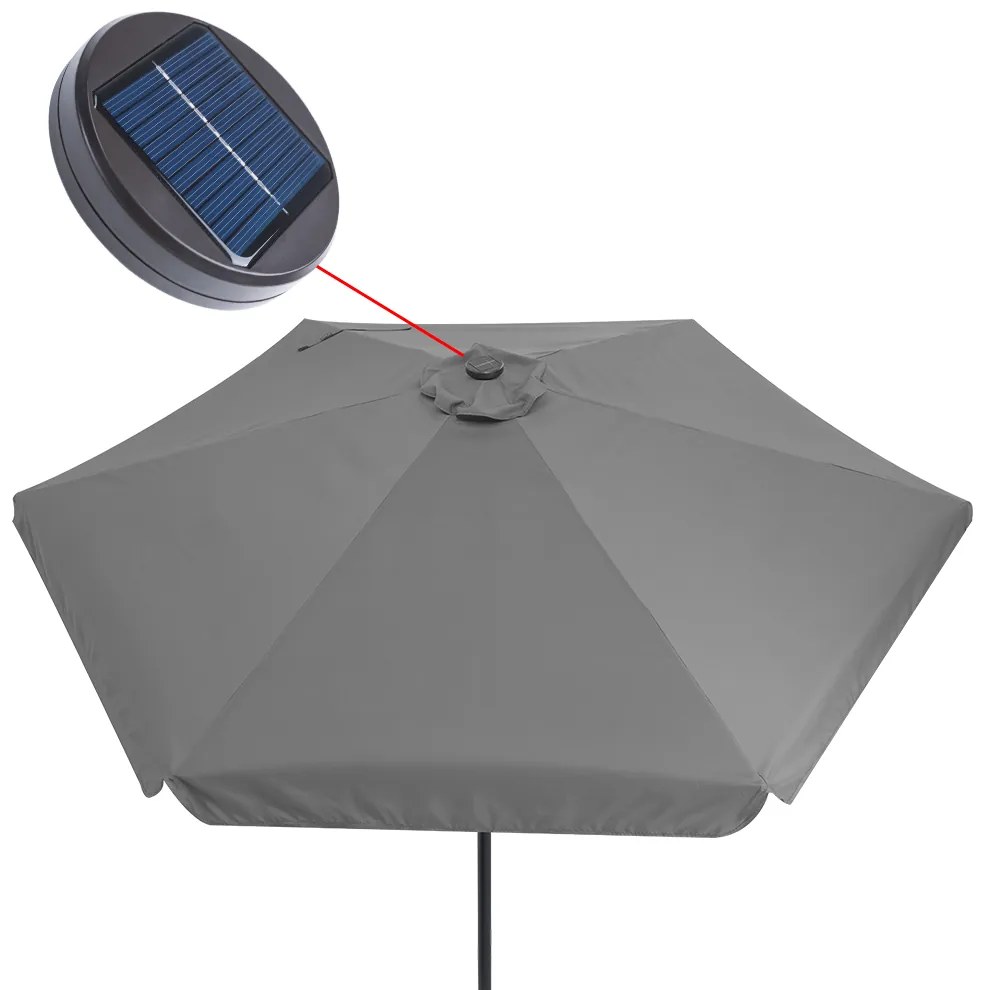Kingsleeve® LED napernyő Athens Ø 330 cm - antracit