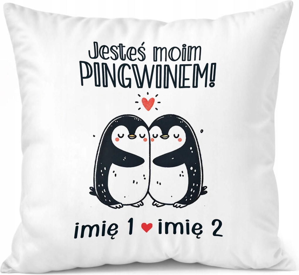 Párna 38x38cm Személyre szabott Valentin nap Névvel Ajándék