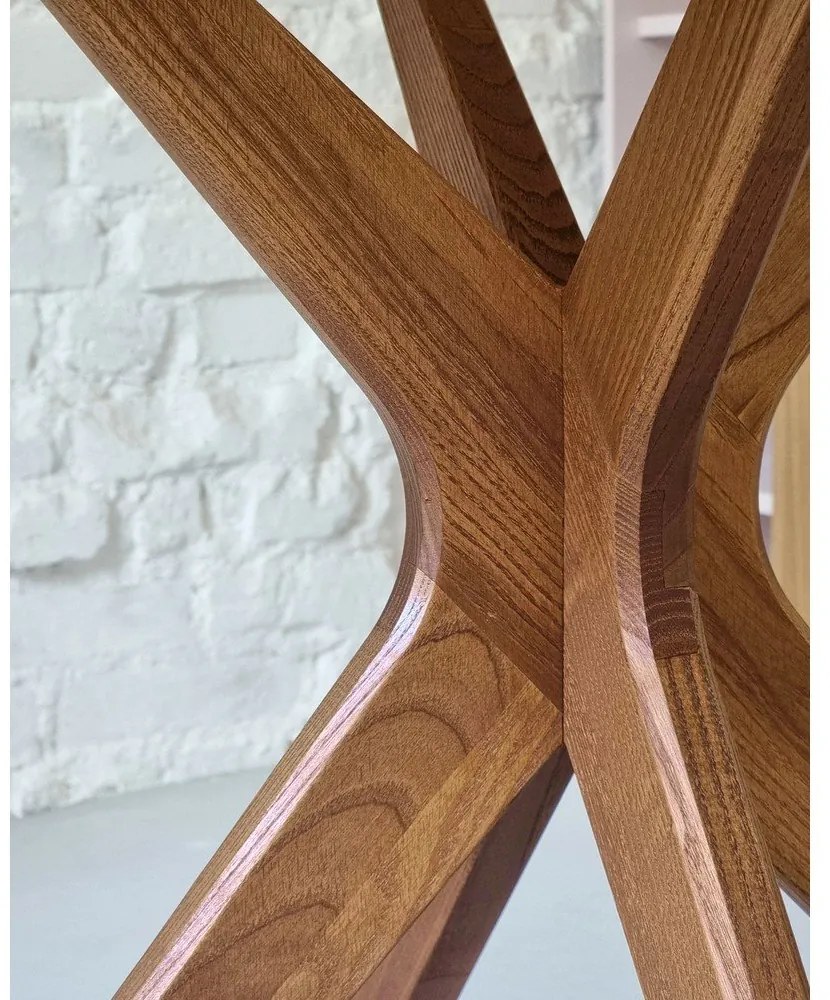 Étkezőasztal tölgyfa dekorral 90x90 cm Jubi – Ragaba