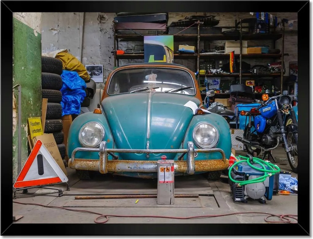 Poszterek keretben 40x30 Garázs javítás Bogár