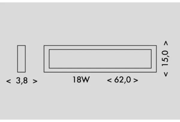 Ecolite TL1901-18W/CR-LED Mennyezeti lámpa PILO LED/18W/230V 4100K 62 cm fekete