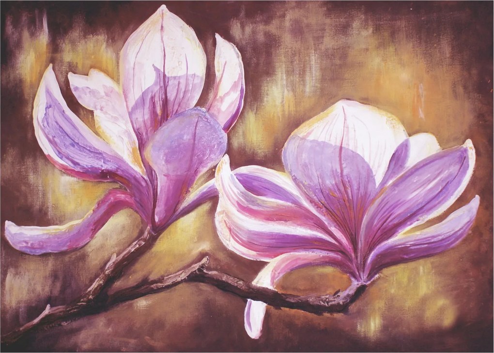 Üveg kép - Magnólia virágok (70x50 cm)