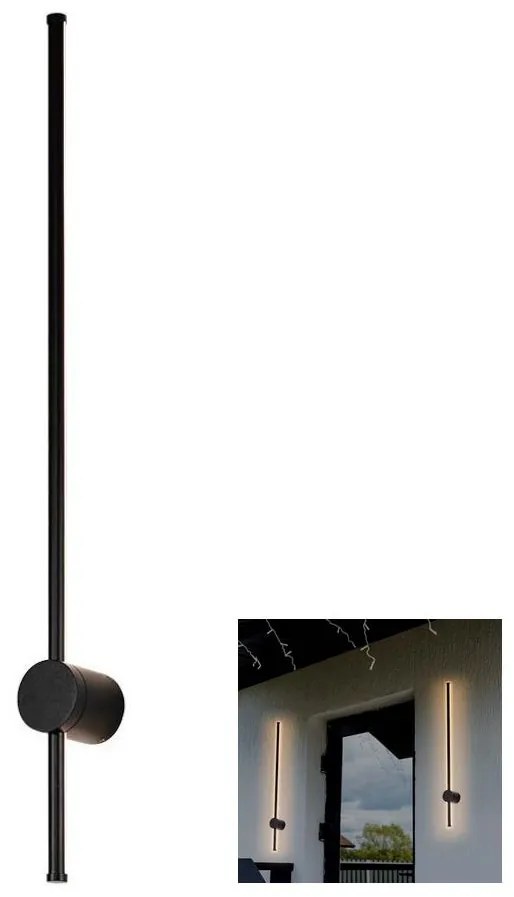 V-Tac LED Kültéri fali lámpa LED/12W/230V 4000K IP65 fekete VT1243