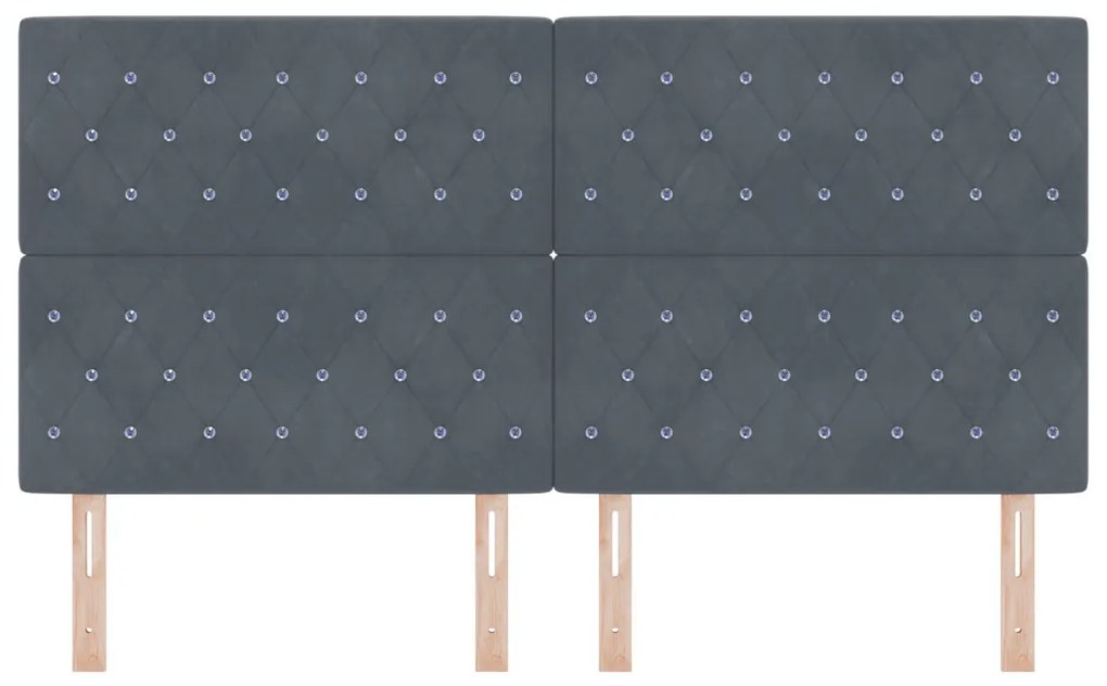LED fejtámla sötétszürke 90 cm velúr