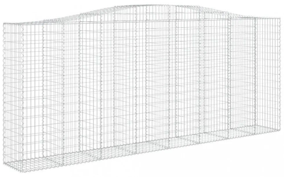 íves horganyzott vas gabion kosár 400x50x160/180 cm