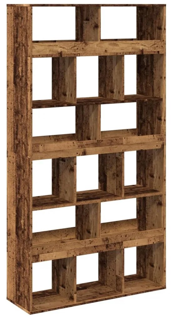 antik fa színű szerelt fa térelválasztó 100 x 33 x 187,5 cm