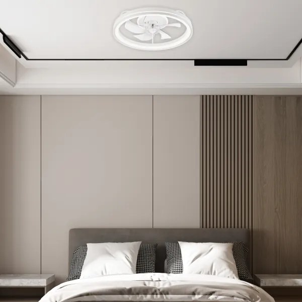 LED Mennyezeti lámpa ventilátorral FARGO LED/37W/230V fehér + távirányító