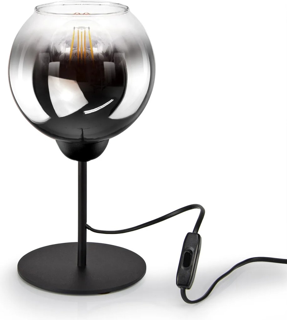 Éjjeli lámpa Dekoratív gömb Grafit Átlátszó