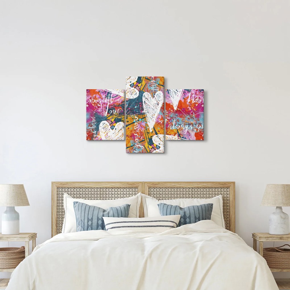 Kép - szív egy absztrakt háttérben (90x60 cm)