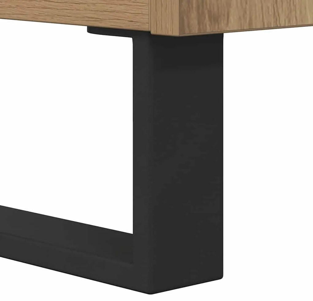 Dohányzóasztal fiókkal kézműves tölgy 55 x 55 x 36.5 cm Faanyag