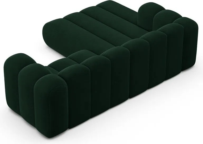 Sötétzöld sarokkanapé (bal oldali) Lupine – Micadoni Home