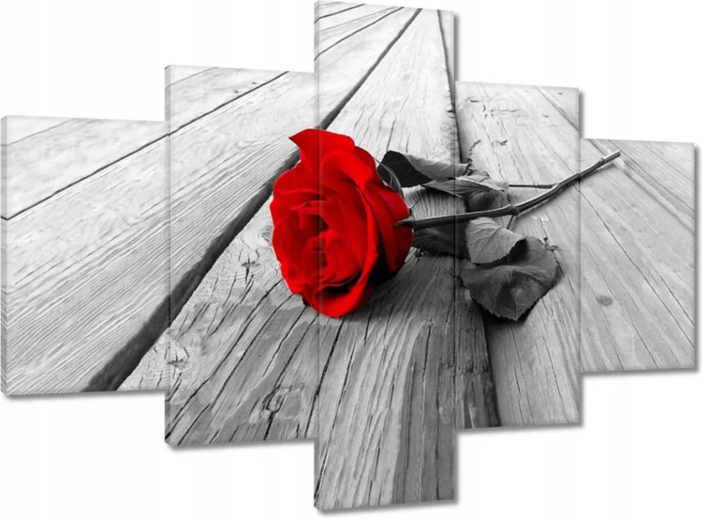 Vászonkép 100x70 Vörös rózsa a fán