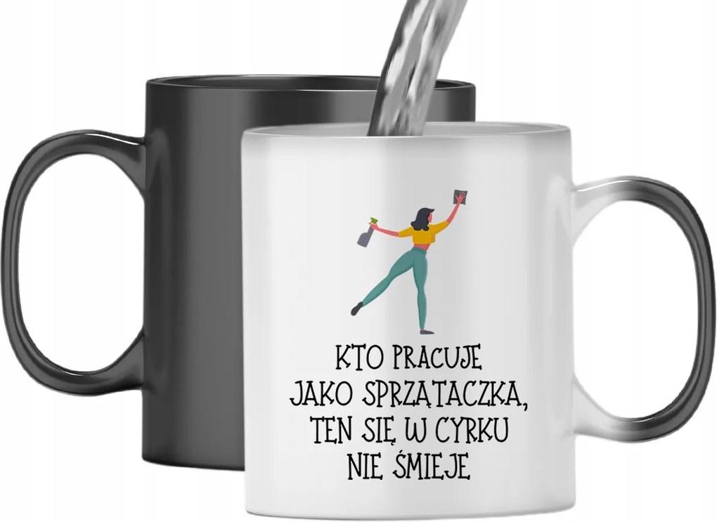 Mágikus Bögre Takarítónőnek Színváltós, fényképes nyomattal