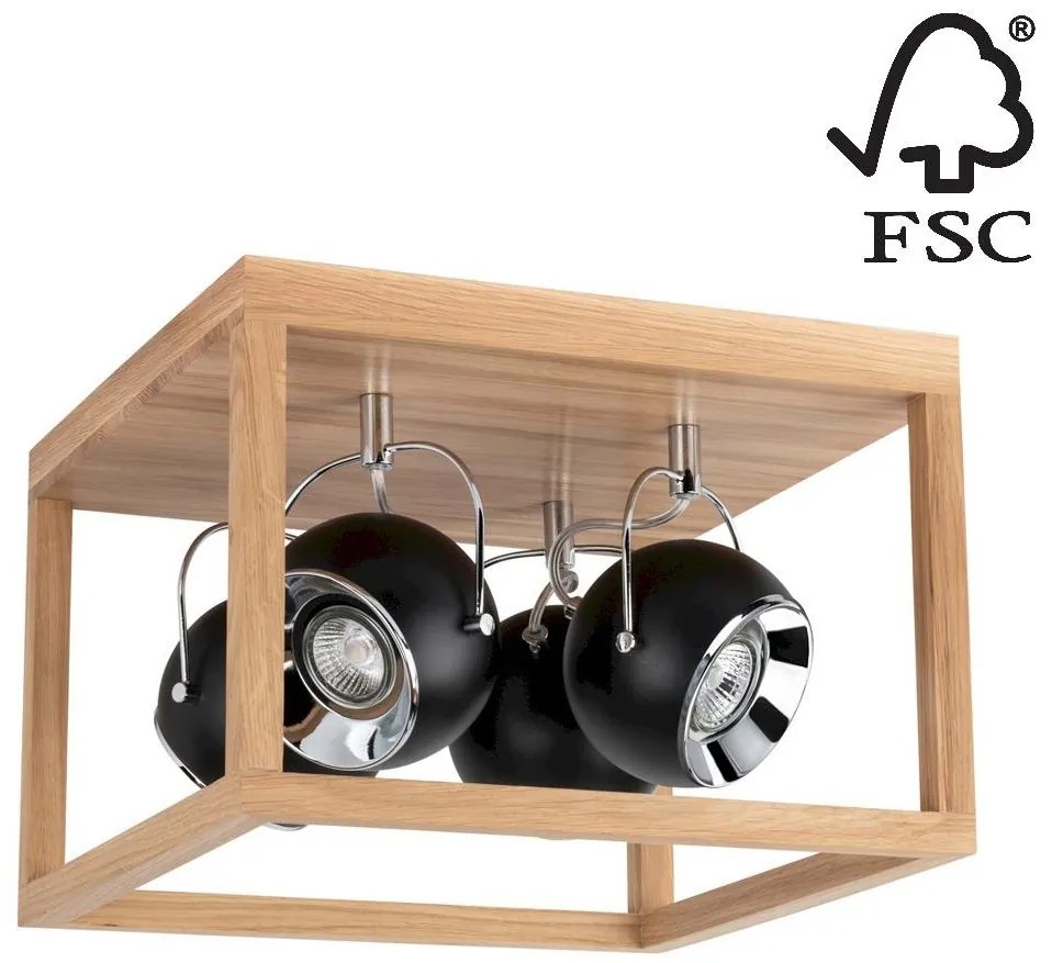 Spot-Light 5224474 - LED Mennyezeti lámpa ROY 4xGU10/5W/230V matt tölgy