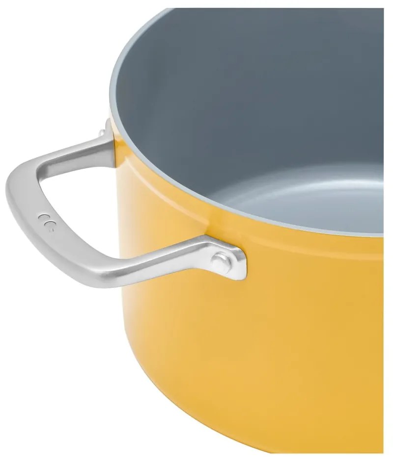 Indukciós tűzhelyhez alkalmas edény fedővel-kerámia felülettel 5,5 l Meda 3.0 – FABINI