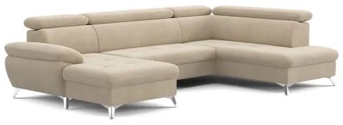 CATANIA jobb oldali U-alakú sarokkanapé tárolóval, bézs