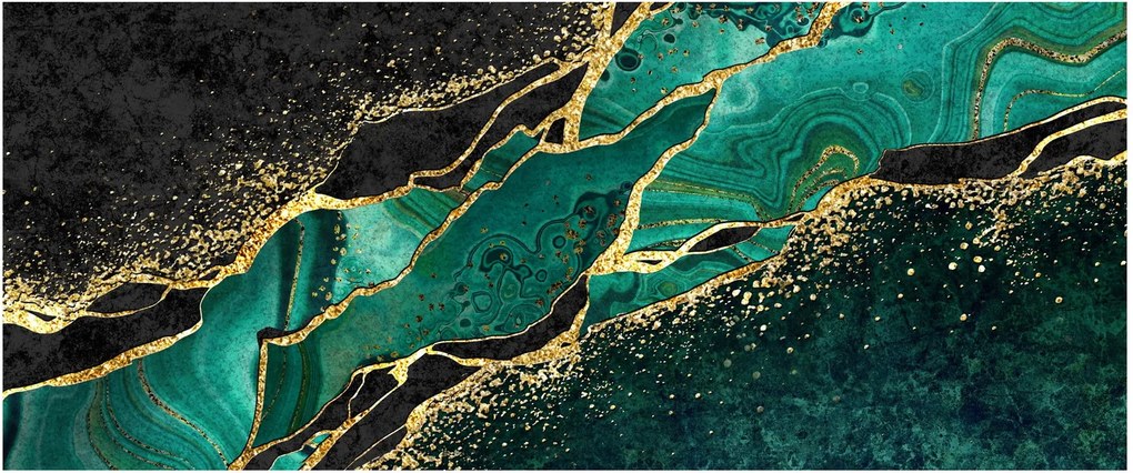 Kép - Kerozin-arany márványozás (120x50 cm)