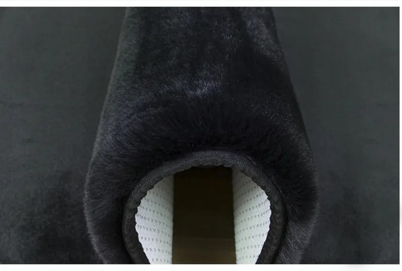 Bellarossa Fekete Csúszásgátló Szőnyeg Puha Rabbit Szőrme 120x160 cm