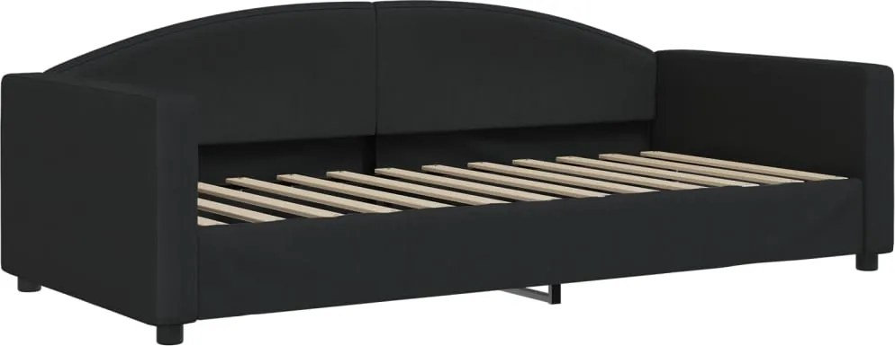vidaXL fekete szövet kanapéágy 90 x 200 cm