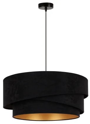 Duolla - Csillár zsinóron KOBO 1xE27/15W/230V átm. 45 cm fekete/arany