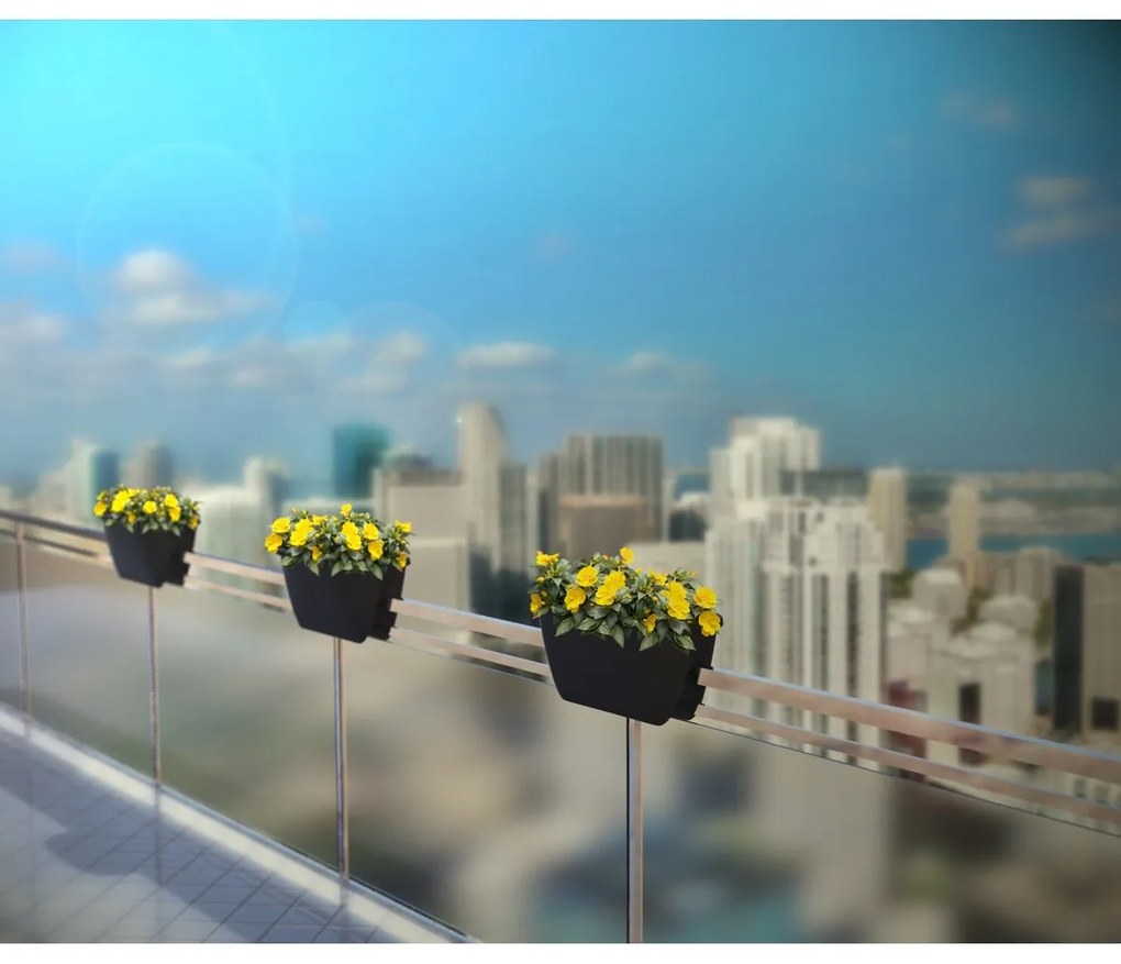 Gardenico virágtartó erkélykorlátra Balconia OVI zöld átmérő: 60 cm, 60 cm átmérőjű