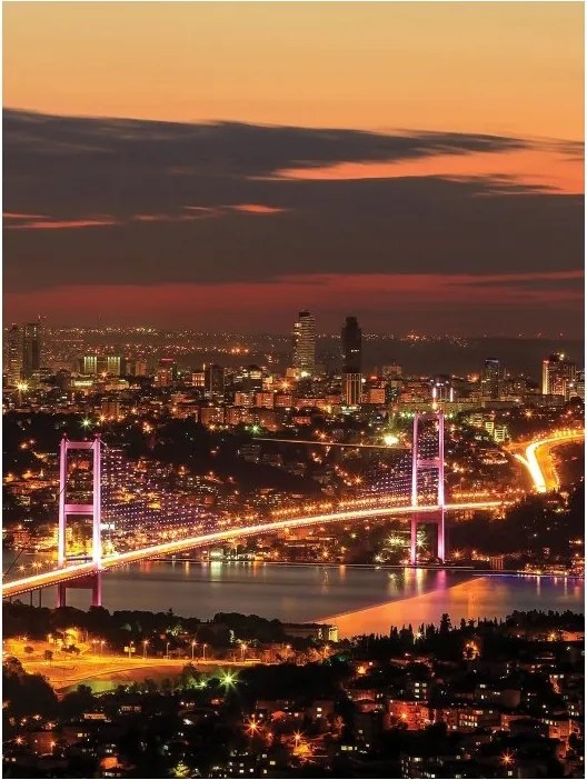 Fotótapéta Boszporusz éjszakai panoráma város modern dekoráció 184x254 +ragasztó