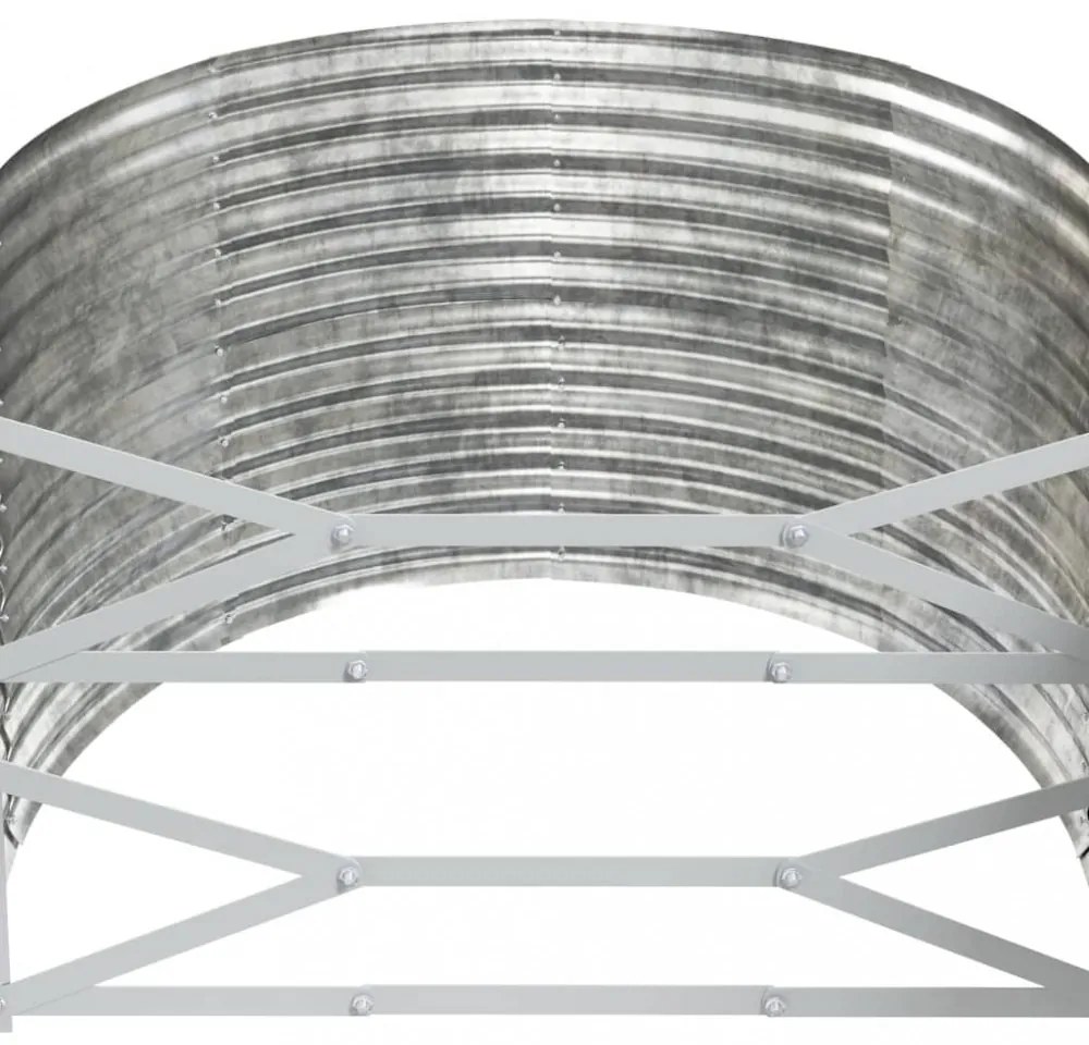 ezüstszínű horganyzott acél kerti magaságyás 322x100x68 cm