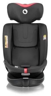 Lionelo - NAVY i-Size 40-150 cm forgatható autósülés talppal, fekete/piros