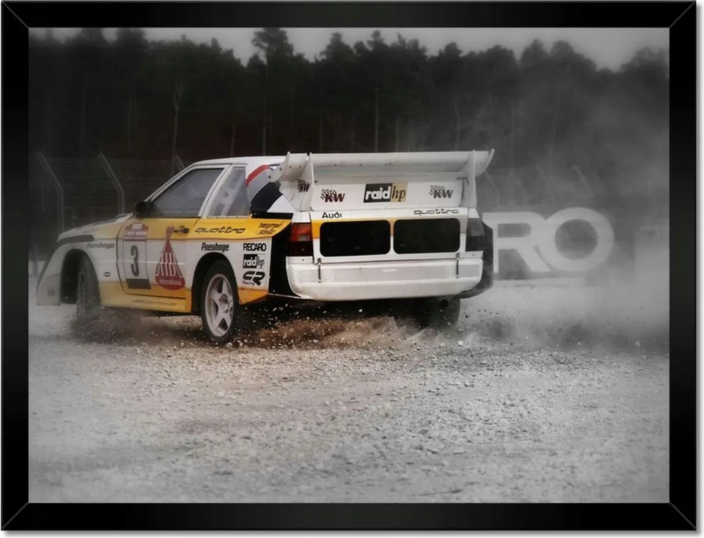 Poszterek keretben 40x30 Audi Quattro Drift Por