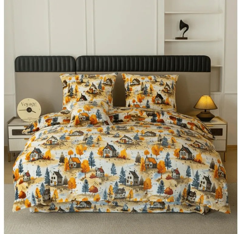 Mikroplüss ágyneműhuzat AUTUMN VILLAGE színes Ágyneműhuzat mérete: 70 x 90 cm | 140 x 200 cm