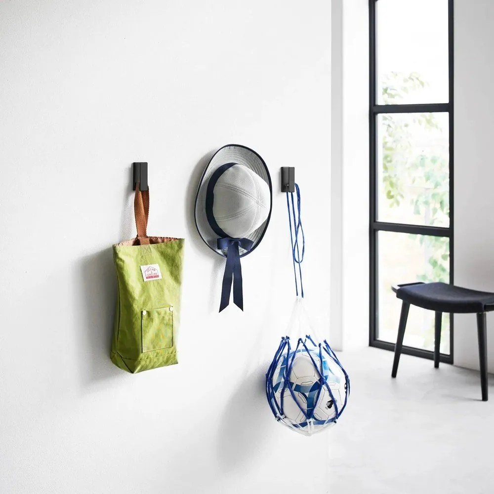 Fekete fali fém akasztó szett 3 db-os Tower – YAMAZAKI