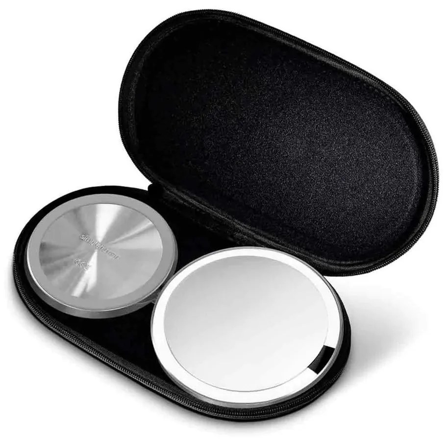 Kozmetikai tükör világítással-nagyítós (tízszeres) ø 12 cm Travel – simplehuman