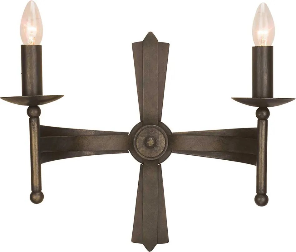 Elstead Lighting CROMWELL CW2-OLD-BRZ Fali lámpa 2x60W/E14