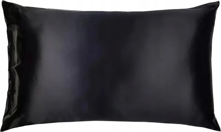 Selyem párnahuzat Fekete 50 x 70 cm – Luxus alvás és bőrápolás