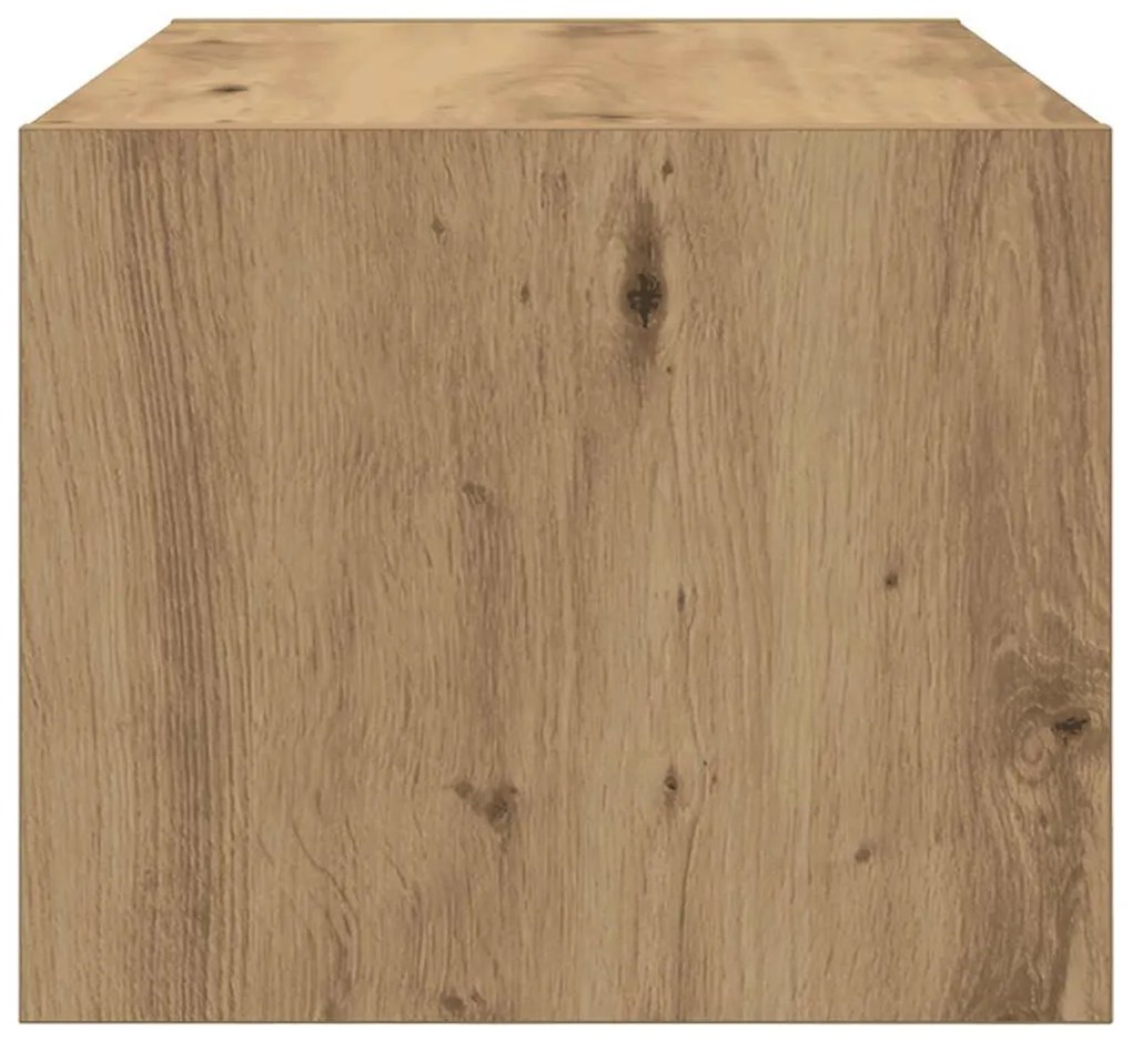kézműves tölgy színű szerelt fa TV-szekrény 60x31x25,5 cm