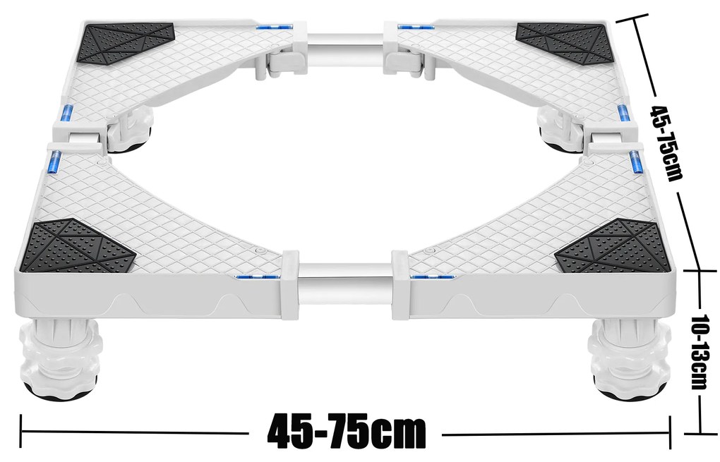 [en.casa] Mosógép-emelvény Marklohe 4 tartólábbal 300 Kg fehér
